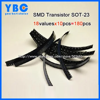 

18valuesx10pcs=180pcs AO3400 TL431A 78L05 S8050 S8550 A92 A42 MMBT5551 C1815 A1015 S9012 Triode Transistor Assorted Kit