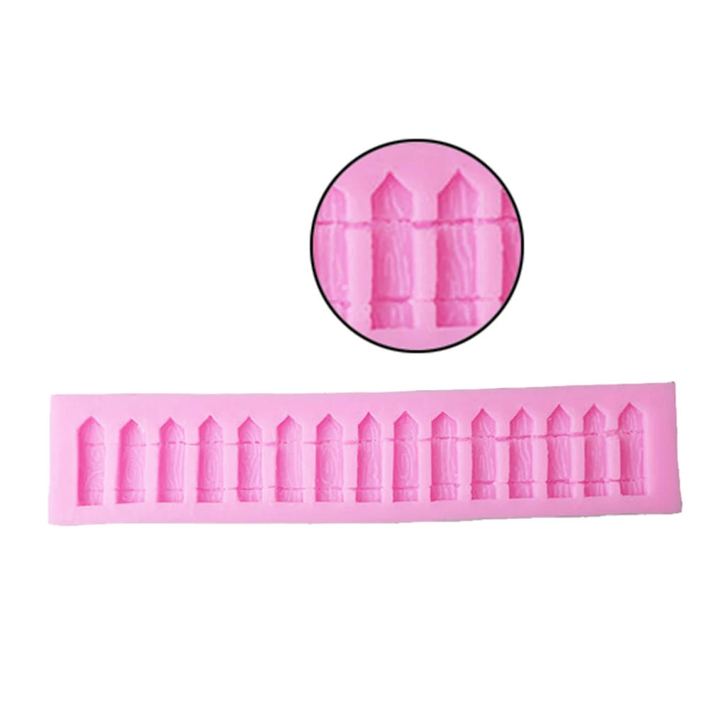 Fence Shaped Silicone Mold Sugar Paste 3D Fondant Cake Decoration Tool DIY Chocolate Mold Kitchen Liquid Cake Tools