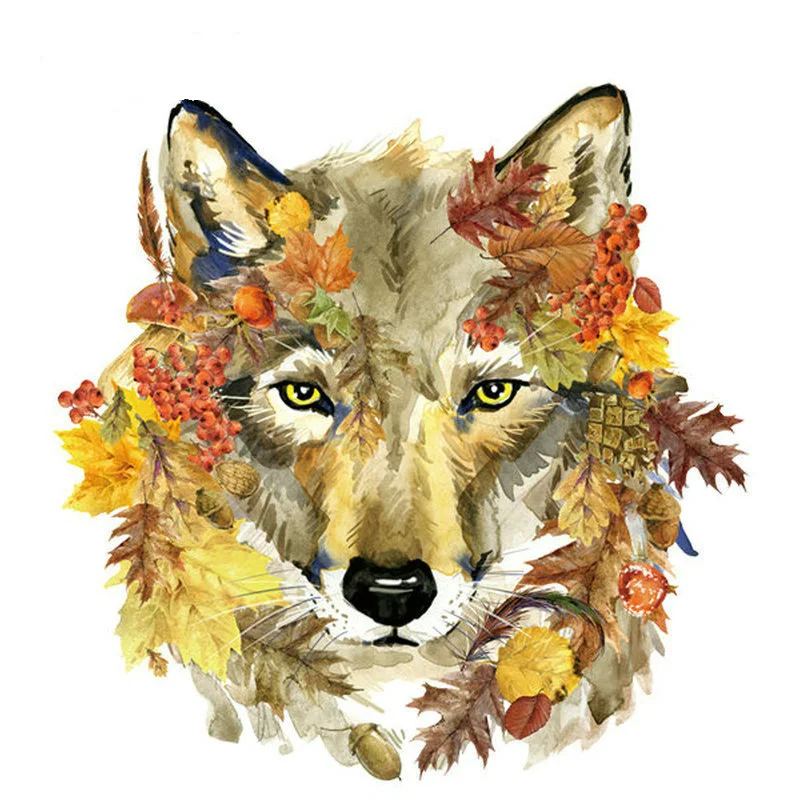 

Iron On Patch Watercolor Wolf Easy Print By Household Irons Parches Ropa T-Shirt Diy Decoration A-Level Washable Applique