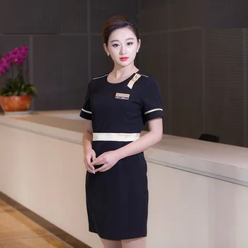 

(10 set/lot) beauty salon beautician overalls summer dress jewelry store overalls women short sleeves hotel work clothes