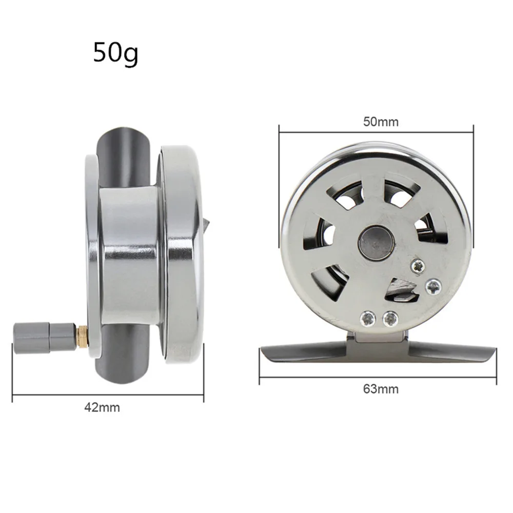 Ультра-светильник из алюминиевого сплава, катушка для подледной рыбалки, колесо для ловли нахлыстом диаметром 5 см