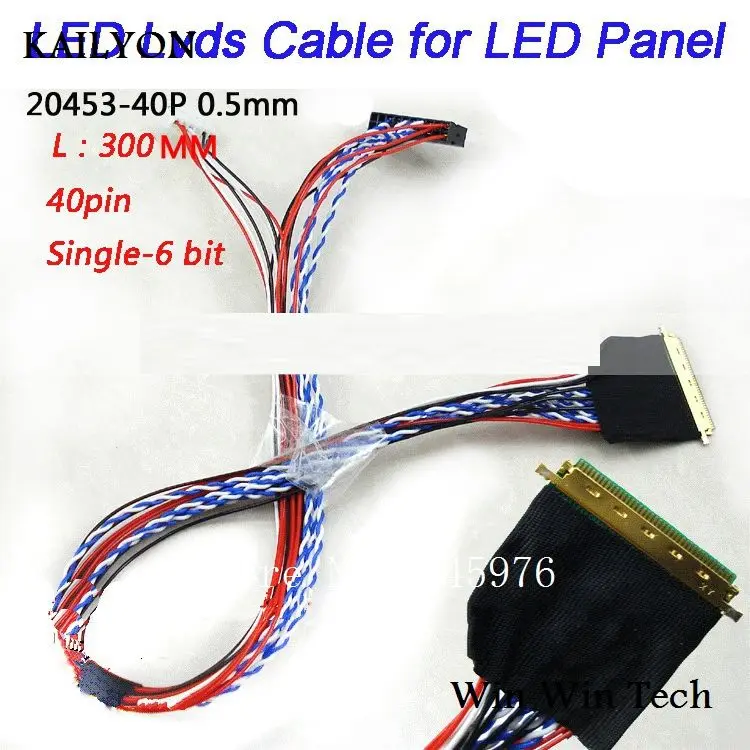 I-PEX 20453-040T-11 40Pin 2ch 6bit LVDS Cable For 10.1-18.4 inch LED LCD Panel