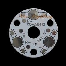 20 шт./лот, отличное качество, 3 Вт 32 мм Диаметр анодированного RGB PCB, светодиодный алюминиевый базовый лист, высокомощный светодиодный теплоотвод