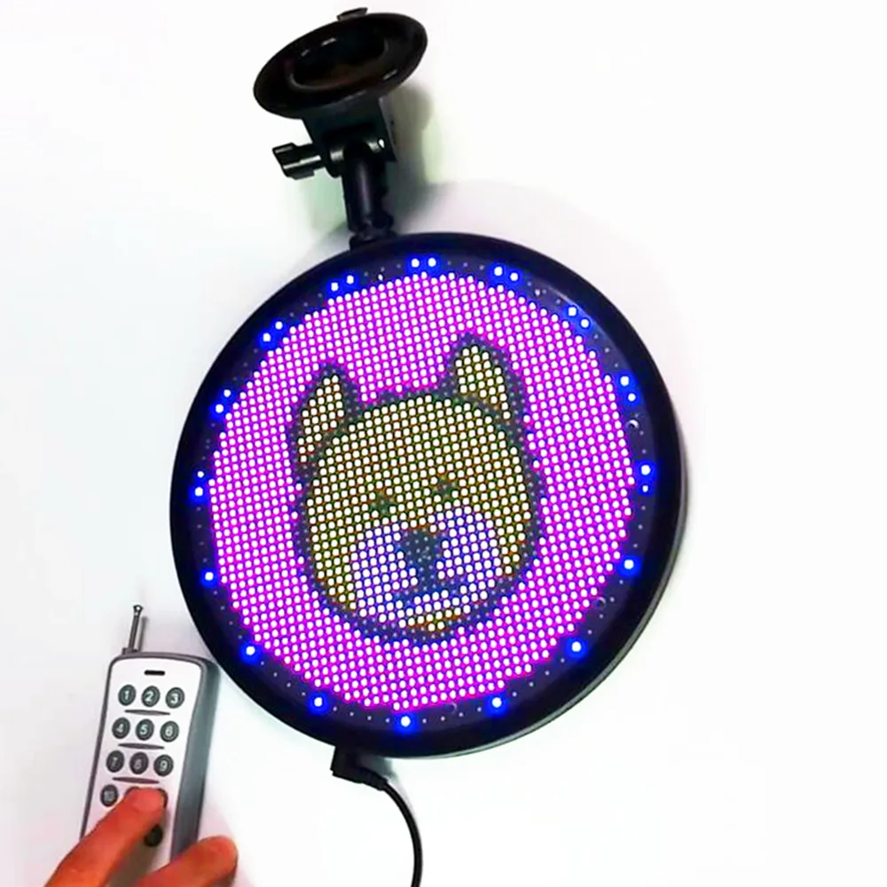 12 В DIY RGB RF анимация светодиодный знак wi-fiпрограммируемый светодиодный дисплей Панель персонализированные светящиеся диодные огни логотип для автомобильные окна