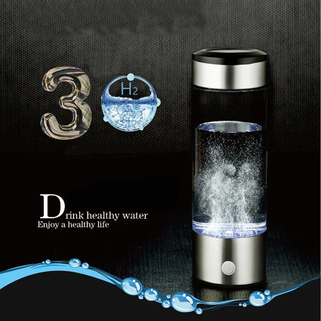 

380ml Hydrogen Water Generator Rechargeable Portable Water Ionizer Bottle Electrolysis Alkaline Hydrogen-Rich Antioxidant Water