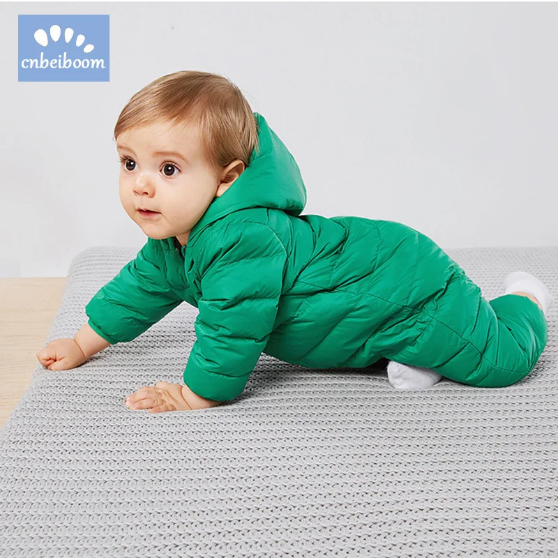 

Baby Snowsuit Rompers Warm Boys Girl Duck Down 2018 Winter Overalls Jumpsuit Thick newborn Christmas new year clothes Outerwear