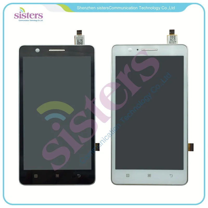 LEN0033 Black White Original Full LCD Display Touch Screen Digitizer Assembly With Frame Replacement Repair Parts For Lenovo A536 (1)