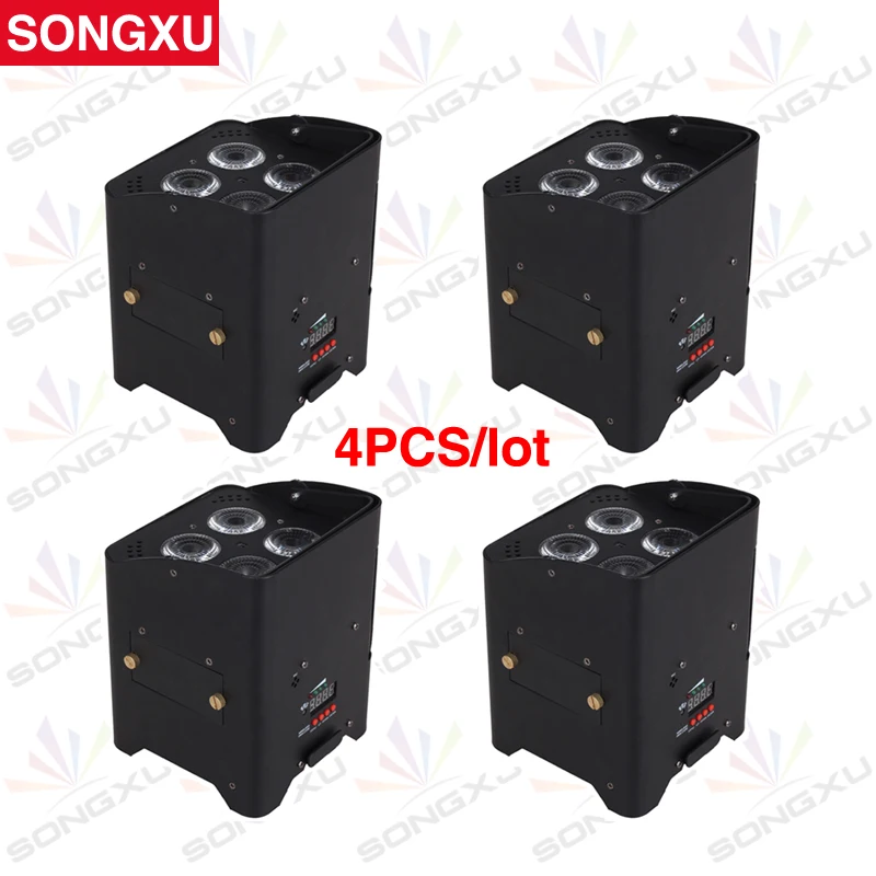 SONGXU 4 шт./лот оптовая продажа длинный срок службы 4X15W 5 в 1 RGBWA беспроводной