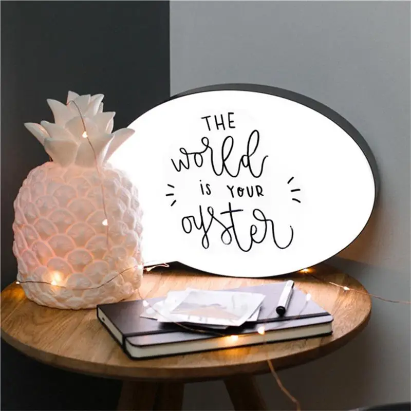  LED Message Handwriting Letter Light Box Speech Bubble Shape Writing Board add 3Colors Pen for Birt - 32888833082