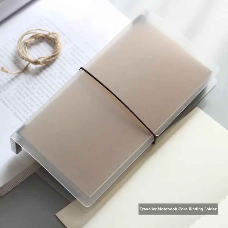 Matte Travelers Notebook Cover Transparent File Book PP Standard Size Inner Core Storage Book Office And School-supplies Matte Travelers Notebook Cover Transparent File Book PP Standard Size Inner Core Storage Book Office And School-supplies