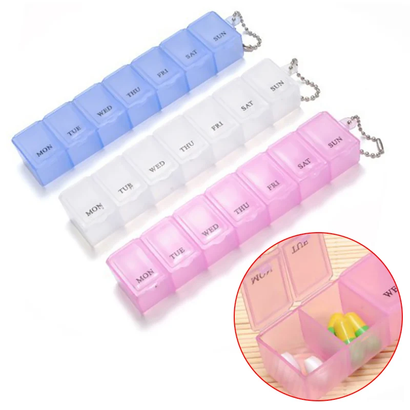 

New 7 Days Weekly Tablet Pill Medicine Box Holder Storage Organizer Container Case Pill Box NE