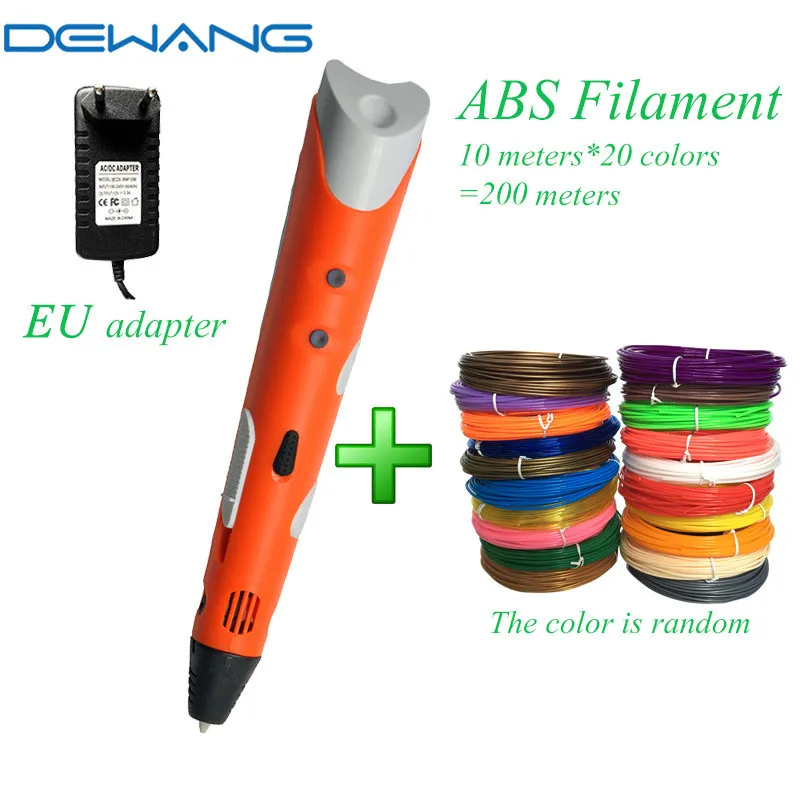 

DEWANG Birthday Gift for Kids DIY 3d Magic Drawing Pen with 1.75mm Plastic 3 d Printing Pens Children Creation Development Pen