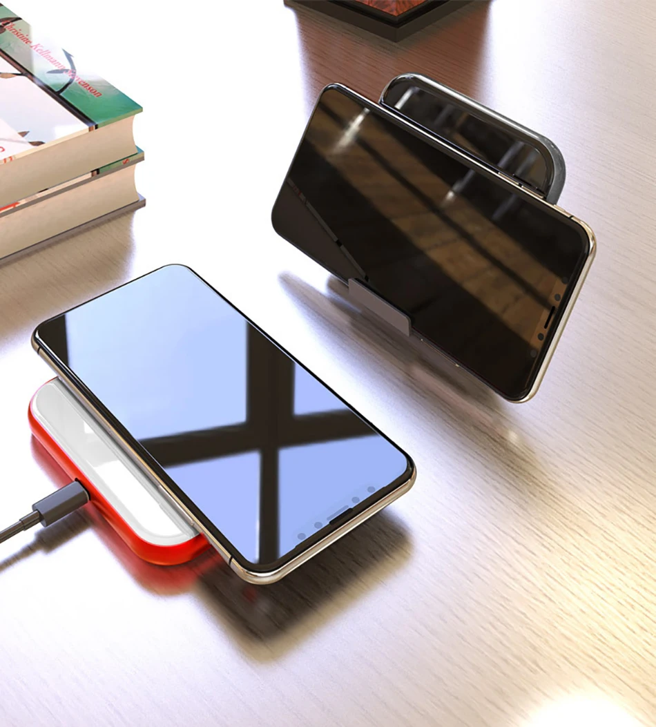 !ACCEZZ Mirror Phone Stand Charger 7.5W Fast Qi Wireless Charging For iPhone X 8 Plus XS MAX XR MIX 2S 10W Charge For Samsung S8 (13)