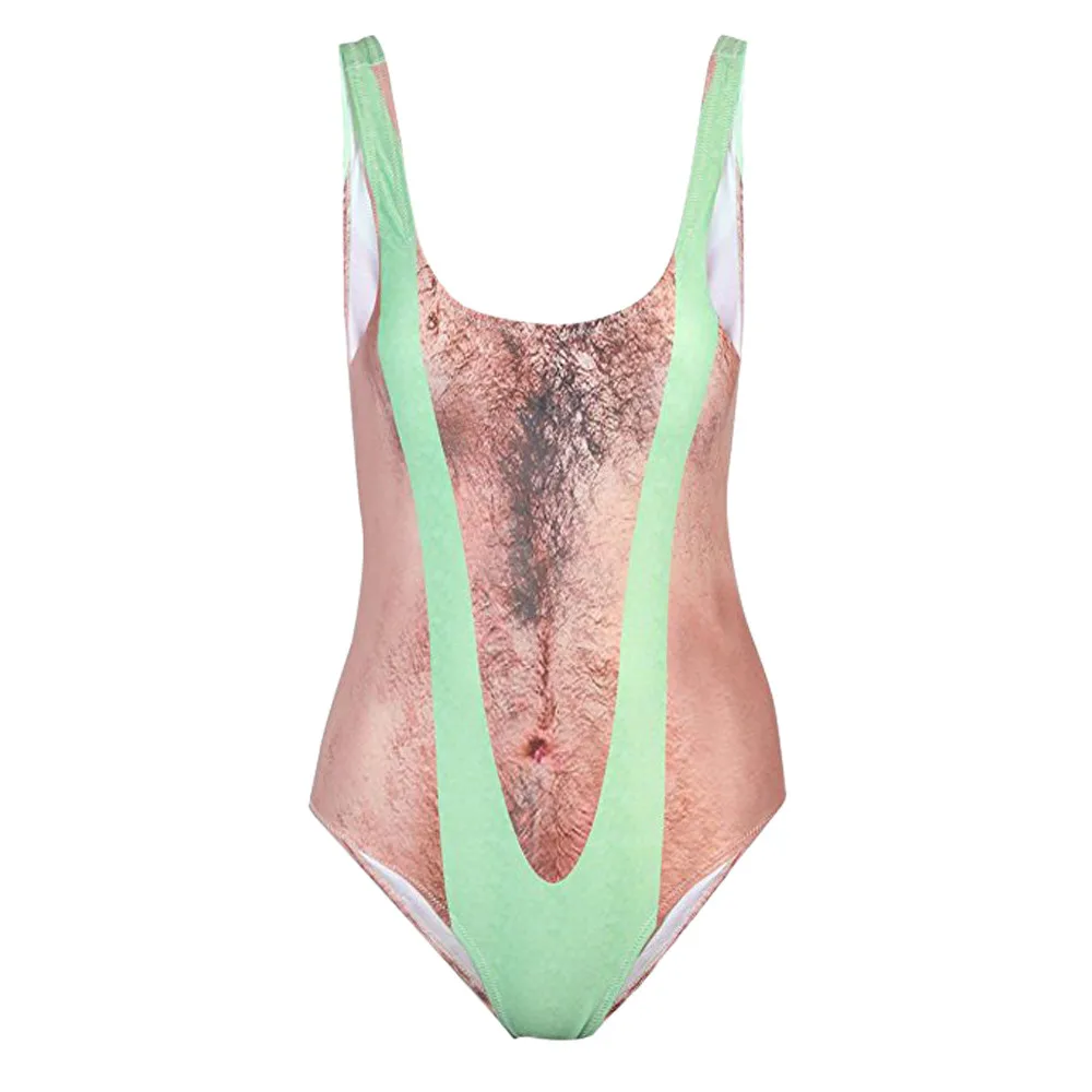 man hair bathing suit