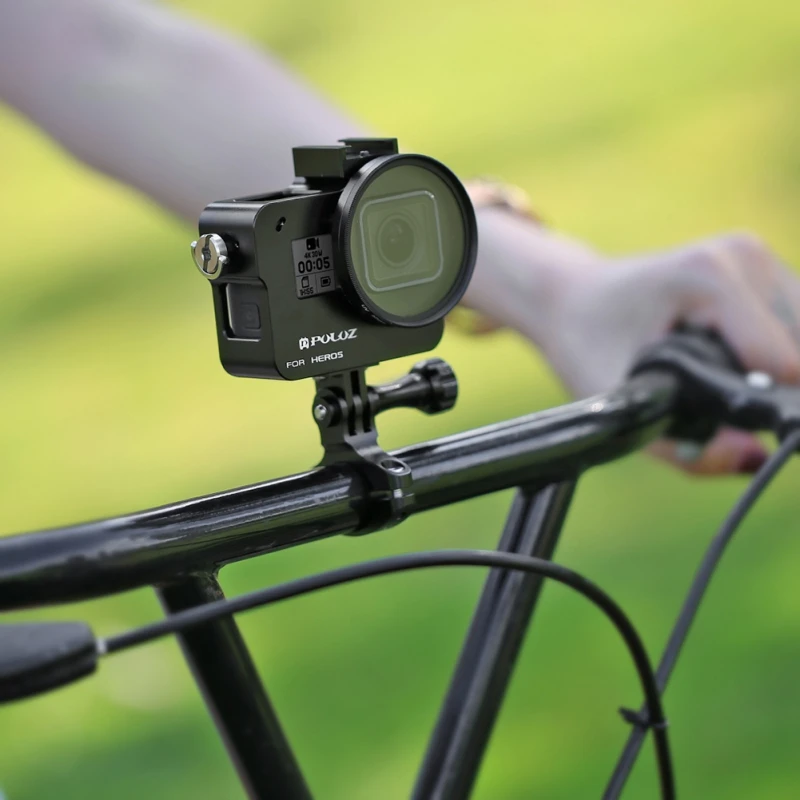 

free shipping Camera Bike Clamp Mount Adjustable Aluminum Alloy Bicycle Handlebar Bracket Holder