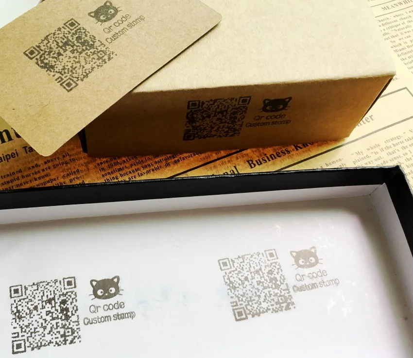 Qr кодовый штамп под заказ светочувствительное уплотнение с индивидуальным