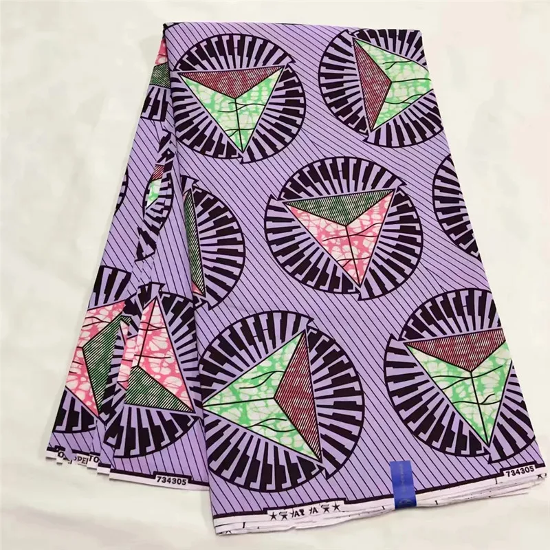 

100 Cotton printed wax Ankara fabric java wax 2018 high quality African real in stock 6 yards/lot XM030921