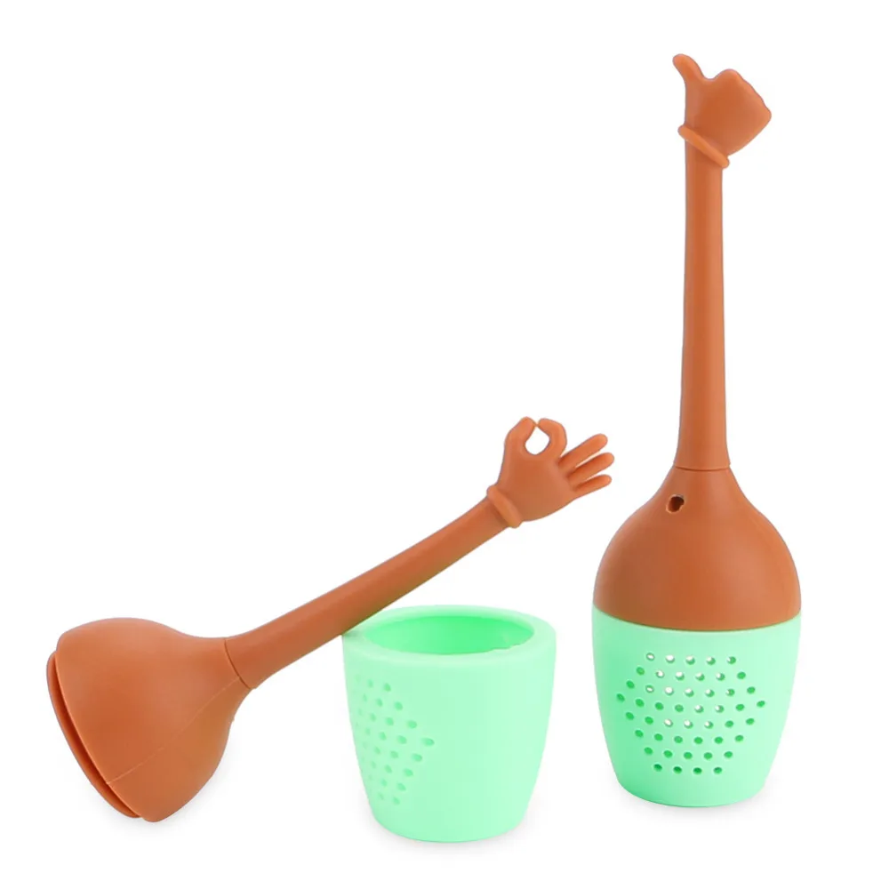 Silicone Tea Infuser Set of 5,Funny Loose Leaf Strainer,Cute Filter for Tea,Coffee,Herbal,Spice