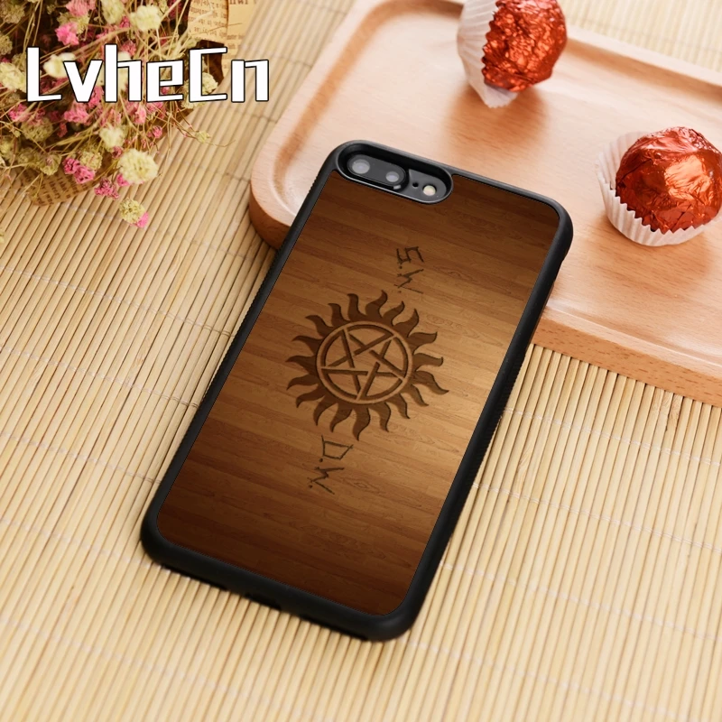 LvheCn логотип Supernatural on wood чехол для телефона iPhone 5 6 6s 7 8 plus 11 pro X XR XS max samsung S6 S7 edge S8 S9 S10