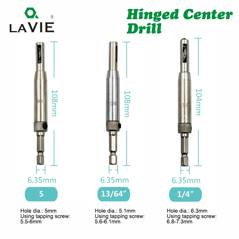 LAVIE 7 шт./лот HSS Самоцентрирующийся Hinger сверло центр позиционируется плотник мебель производитель биты Деревообработка удар DB03008