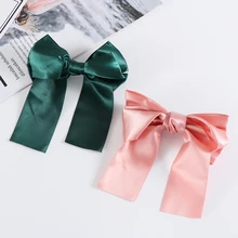 1 шт. большой бант атласная лента для волос для женщин обувь девочек бутик заколок для волос бантом Ленточные резинки для волос волосы веревки средства уклад