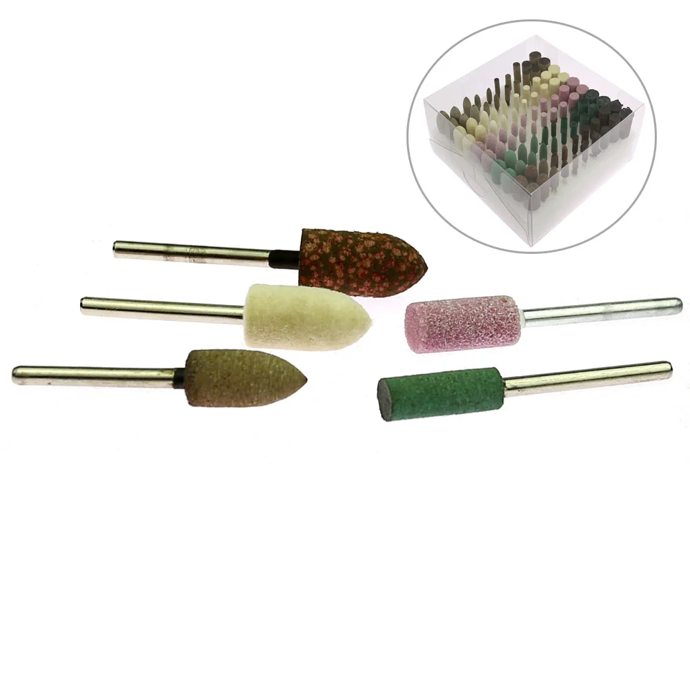 

100 pieces Dremel Grinding Heads 3mm Shaft Mounted Point for Metal Plastic Polishing
