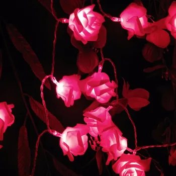 

YIYANG Lover's Day Battery Holiday Date 50 Roses LED String Lights Ferias Rosa Garland 5M Luzes Corda Bateria Events Party Light