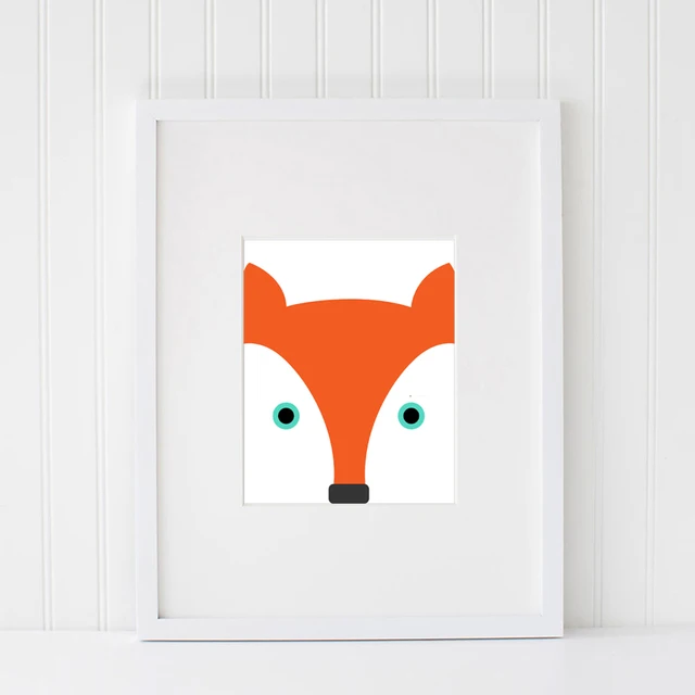 Lovely Fox Wall Art Printable Kids Room Decor In Digital Lovely Fox Wall Art Printable Kids Room Decor In Digital Ilration Poster Pictures