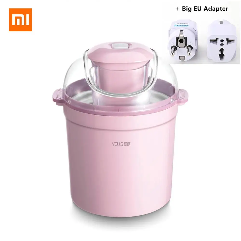 MI Mijia Youlg машина для мороженого 0.8л/12 Вт Бытовая полностью автоматическая мягкая твердое мороженое электрическая машина для мороженого - Цвет: Add BIG EU Adapter