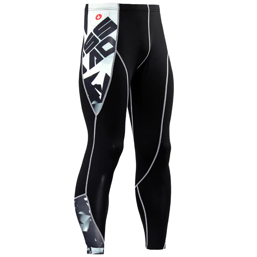 

Men Running Tight rash guard pants Mens Gym Pants Quick dry Workout Training Jogging Pants Compression Sports leggings trousers