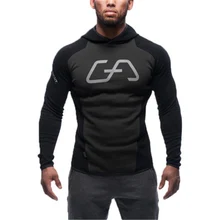 Männer Baumwolle Hoodie Sweatshirts Fitness Kleidung Hysterese Hoodies Bodybuilding Pullover Rabatt Sweatshirt