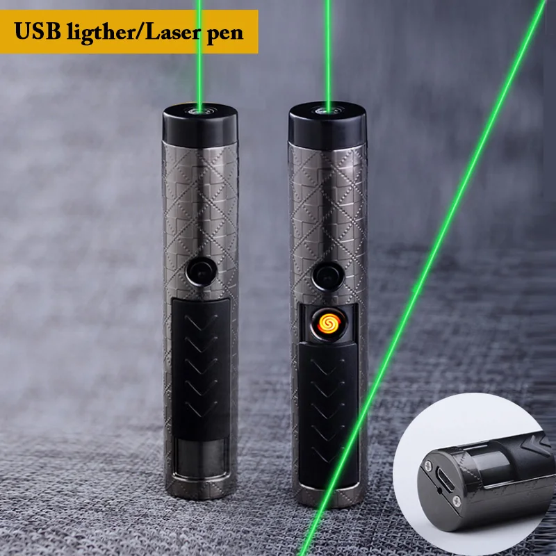 Buy 2017 New Arrive USB Electronic Lighters Laser Pen