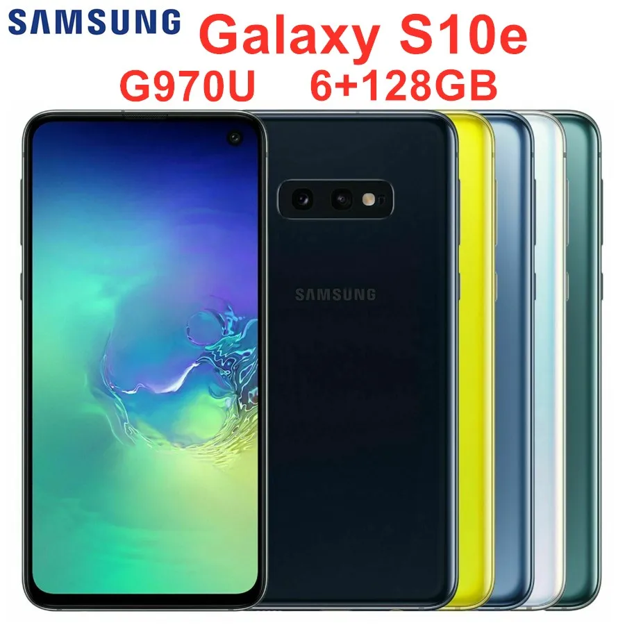

Samsung Galaxy S10e G970U 6GB RAM 128GB ROM 5.8" Octa Core 12+16MP Snapdragon 855 NFC 2019 New LTE Mobile Phone