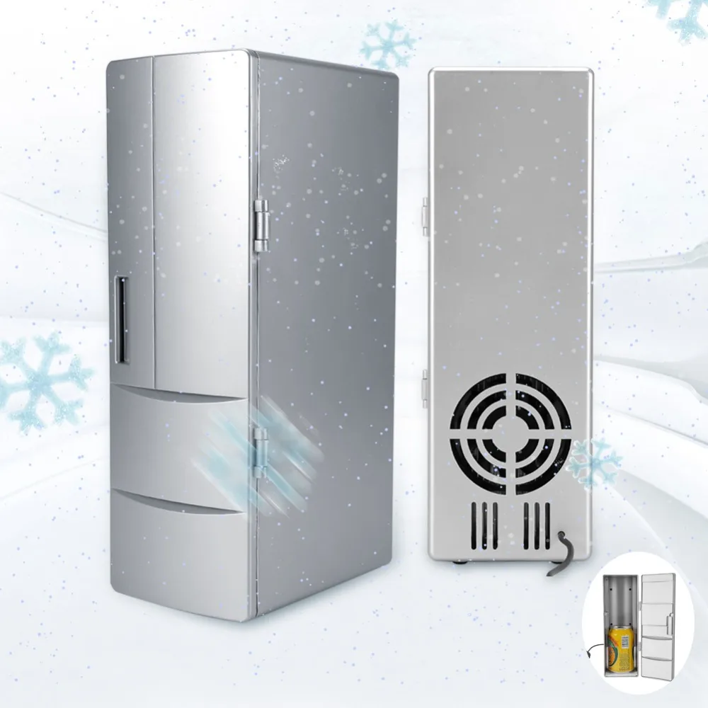 

Cooler Warmer Fridge Portable Mini USB Fridge Compact Fridge Freezer Cans Drink Beer Cooler Warmer Travel Car Office Use