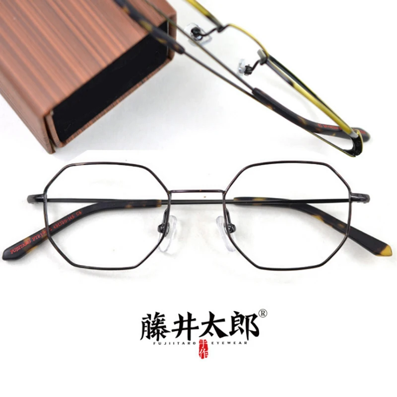 

TARO FUJII Spectacle Frame Eyeglasses Men Women Vintage Computer Optical Clear Lens Retro Glasses Frame Female FT217935