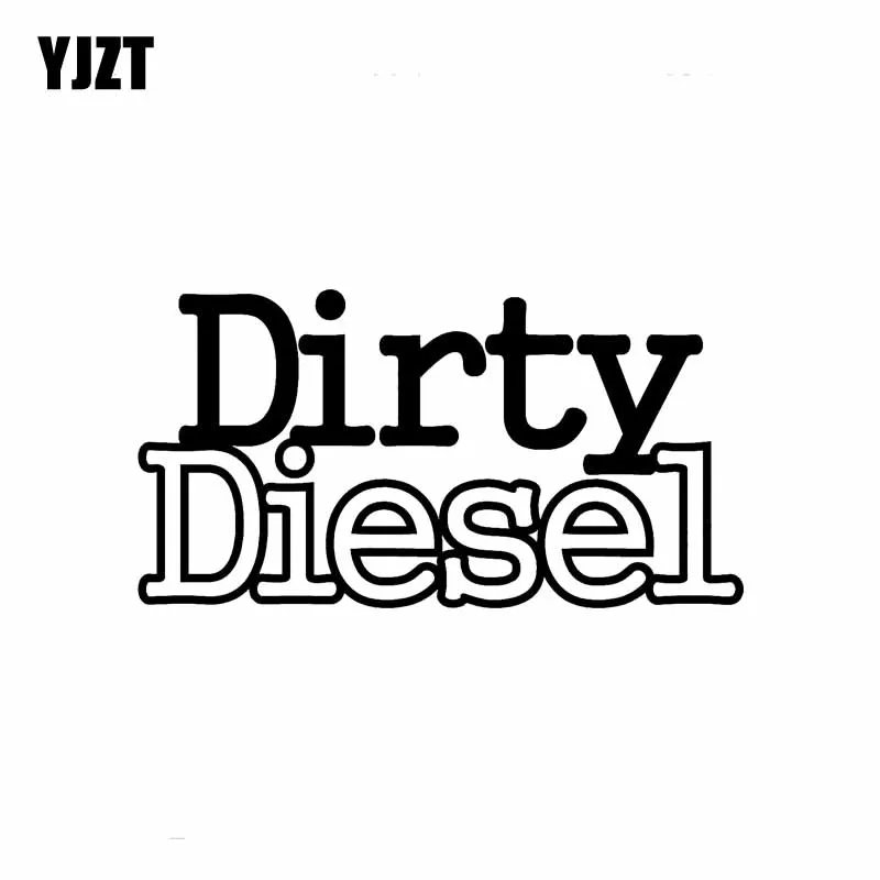 

YJZT 14CM*7.3CM Dirty Diesel Car Sticker Decal Vinyl Turbo Funny Illest Fresh Black Silver C10-00968