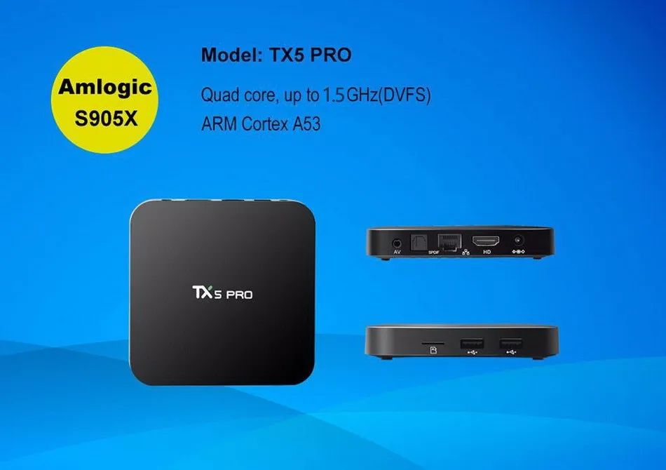 Tanix TX5 Pro Amlogic S905X Android 6.0 TV Box 1.5GHz 2G-16G KODI Smart TV 6
