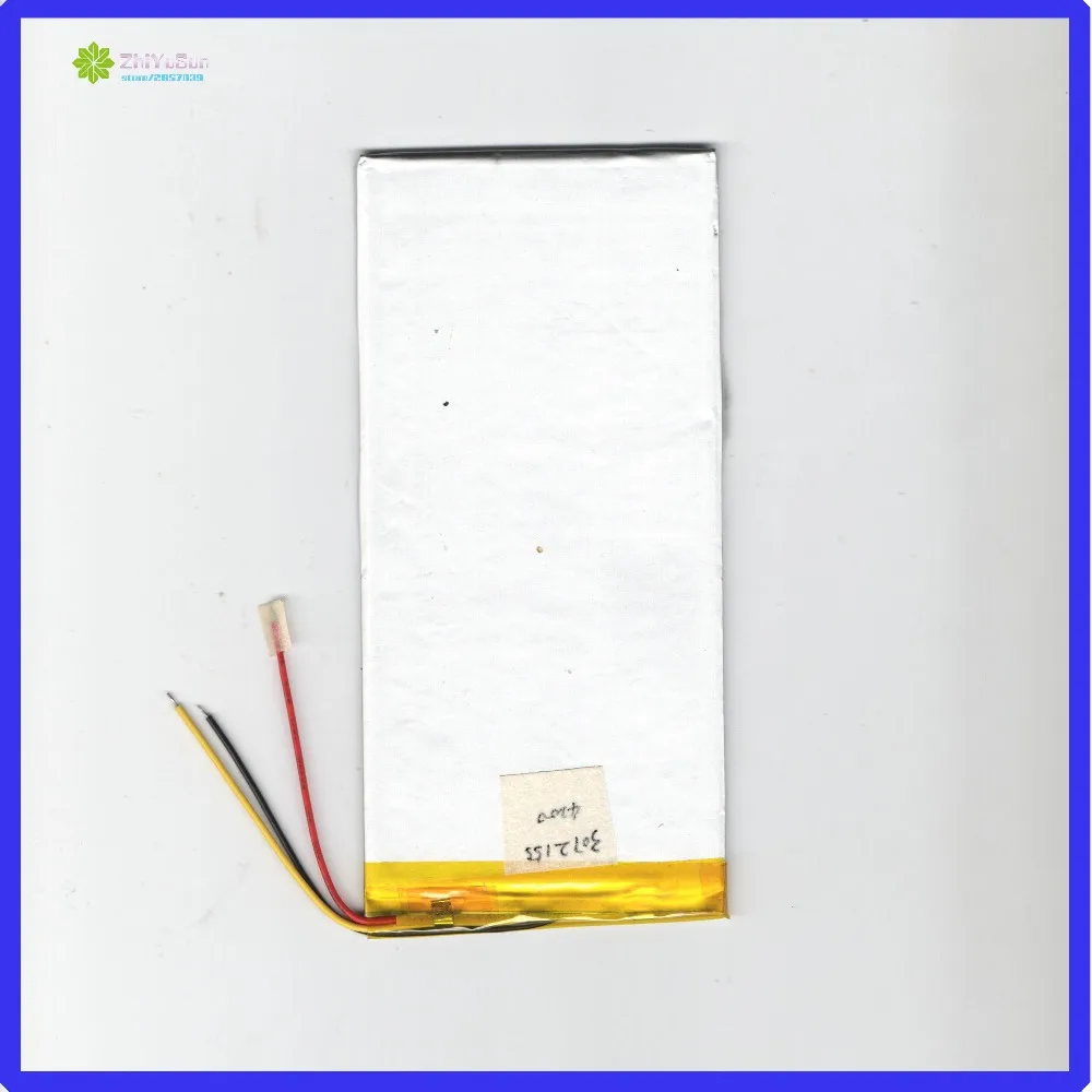

ZhiYuSun 3.7V chickness 3mm width 72mm length 155mm 3 lines 4000mahpolymer lithium ion battery / Li-ion battery for tablet pc,;