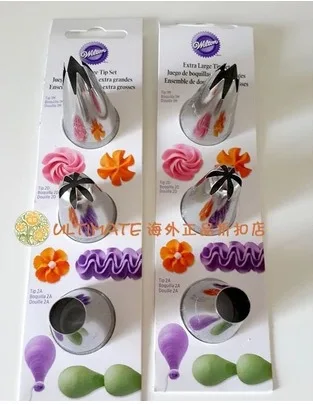 Wilton декоративные насадки для выпечки капкейков 3 шт./комплект 1 м 2D 2A|tip nozzle|wilton nozzle