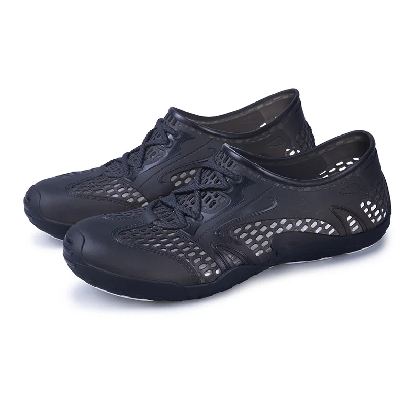 HoYeeLin/Мужская водонепроницаемая обувь; Открытая летняя пляжная обувь на плоской подошве; спортивная обувь для плавания, серфинга, прогулок - Цвет: Серый