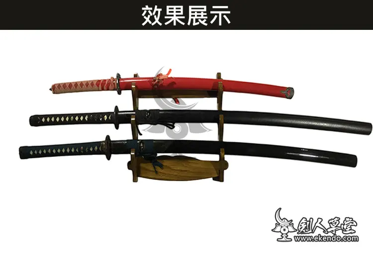  IKENDO.NET SP074 3 уровневая Подставка для меча из натурального дерева на стене