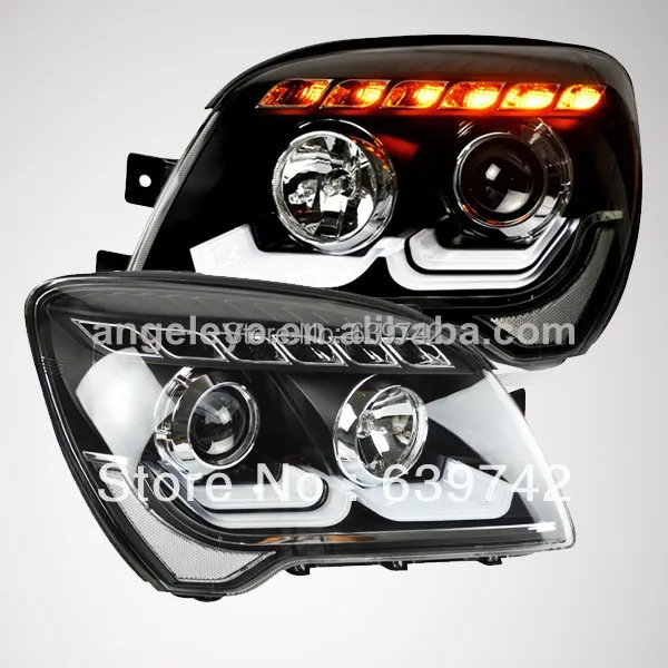

2007-2012 year for KIA Sportage LED Strip Head Light with Projector Lens LDV2