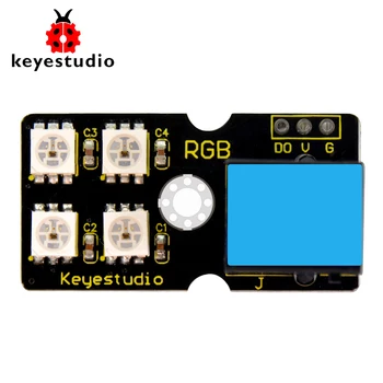 

Keyestudio EASY plug 2812 2x2 full-color RGB Module for Arduino