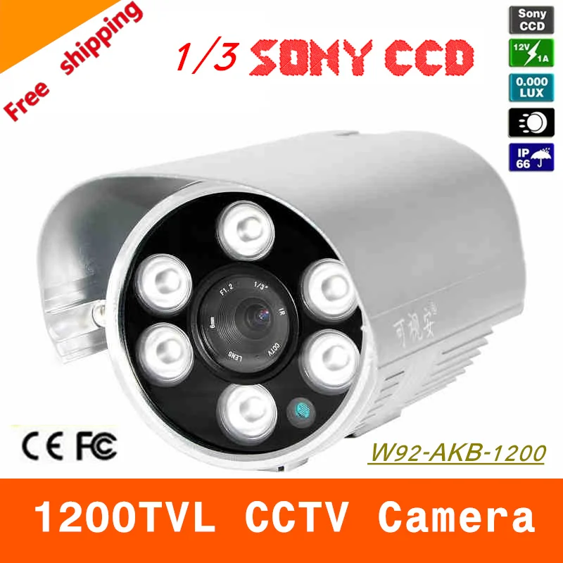 Бесплатная доставка Новый 1/3 &quotSony CCD HD 1200tvl Водонепроницаемый Открытый
