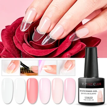 

7ml Quick Acrylic Nail Extension Gel Building Nail Gel Polish Nude Clear Pink UV Builder Nail Gel Tips Art Manicure Soak Off
