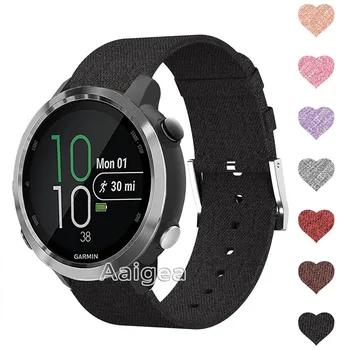 

New Woven Fabric Watch Strap Band for Garmin Forerunner 645 Music Smart Watch Replacement Fashion Nylon Wrist strap band 20mm
