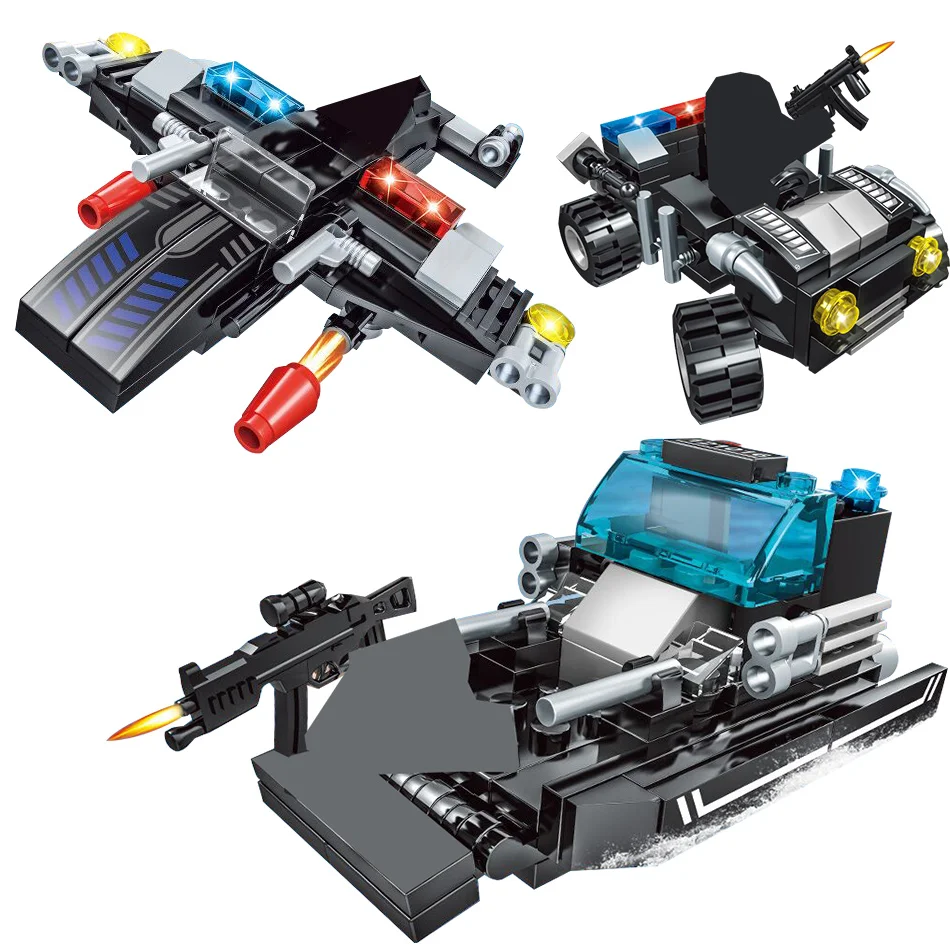 Delegacia de Polícia Cidade de Blocos de Construção Blocos de Brinquedo Educativo para Crianças para Meninos 715 Pcs da Compatíveis Legoingly Cidade Swat Caminhão Crianças 9 Cheap Blocos