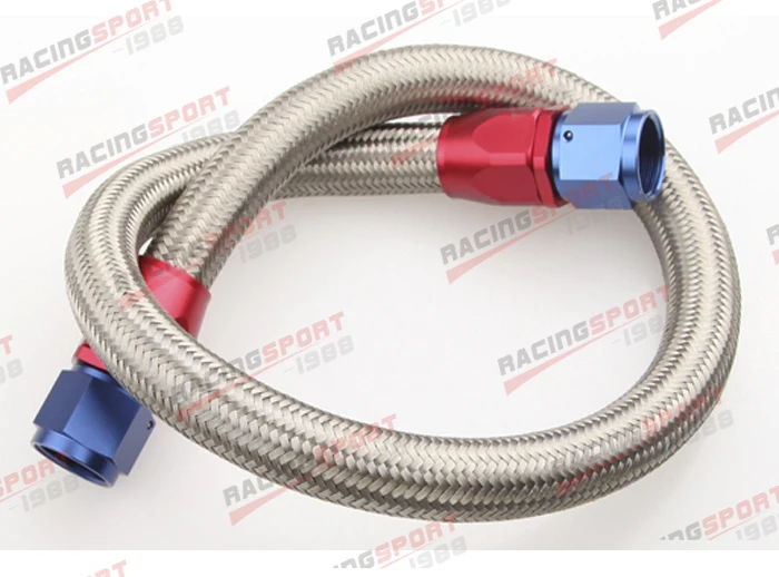 63" 8AN SS Braided Racing Performance Oil Fuel Coolant Line Hose