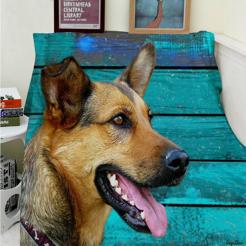 

Blanket plaid a blanket Plaids Warmth Soft Plush Fun and loving German shepherd Plaids on the Sofa Bed Throw blanket Easy Care