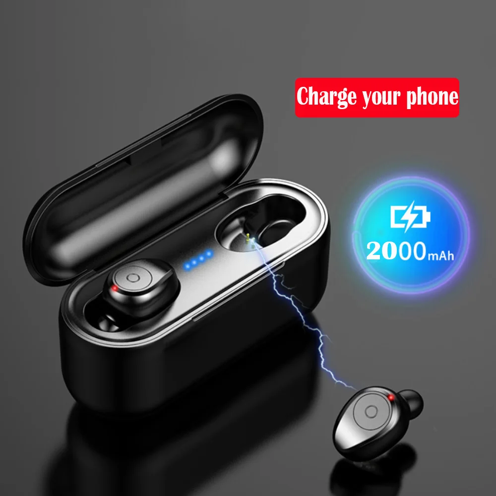 

f9 TWS Bluetooth 5.0 earphone Earphones PK i10 hearing aid for redmi note 4 phone Wireless Earphones HBQ Stereo Earbud charger